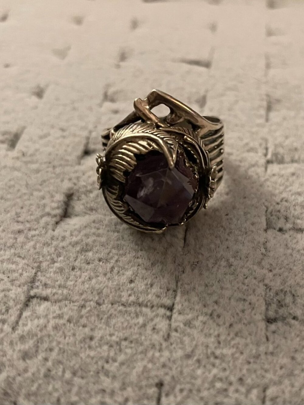 Vintage Sterling Silver Ring 6.25 6.5 Handmade Amethyst Bob Stringer Y2K $295 - Picture 5 of 15